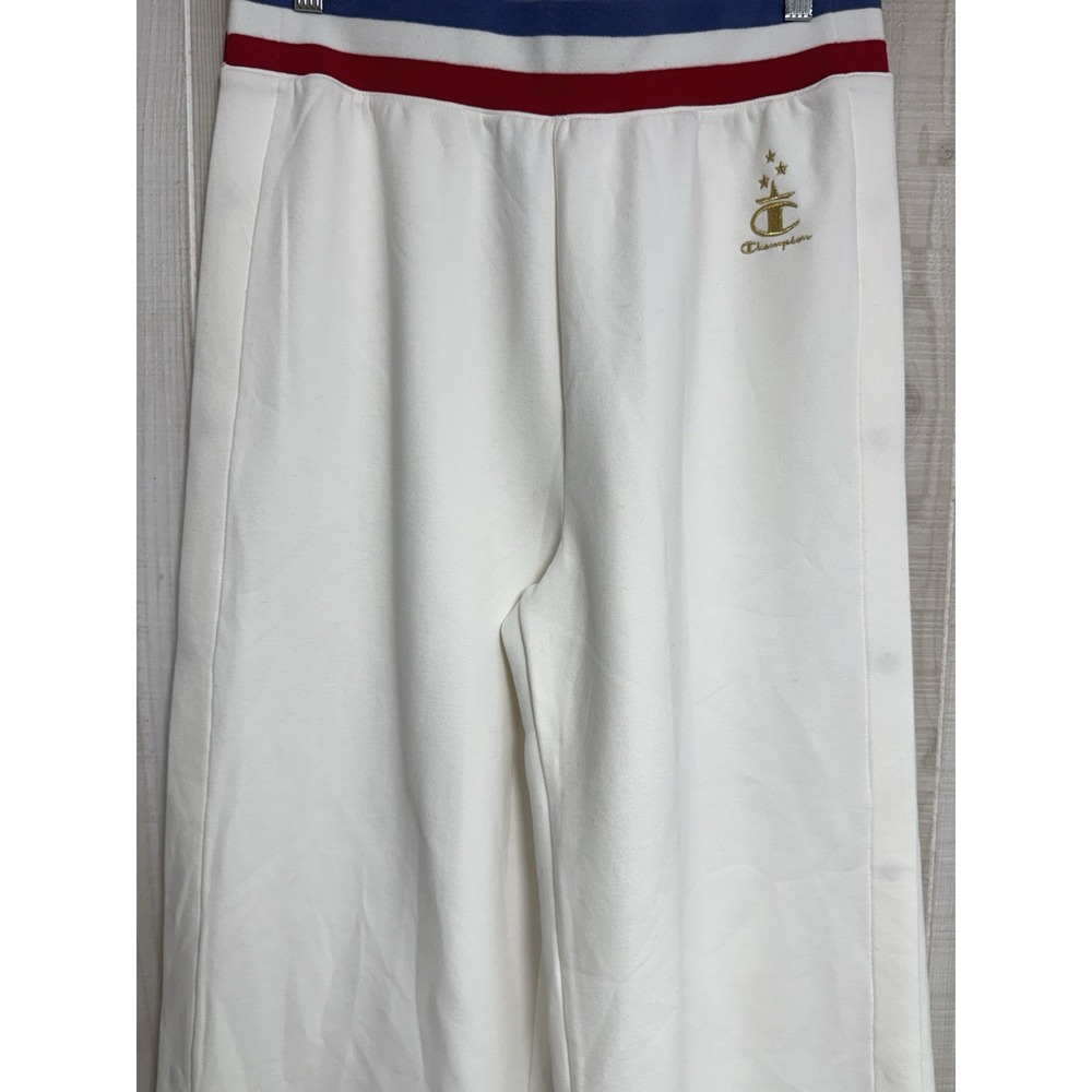Champion Women's Gold Medal Game Day Full Snap Pants - Cream Medium NWOT